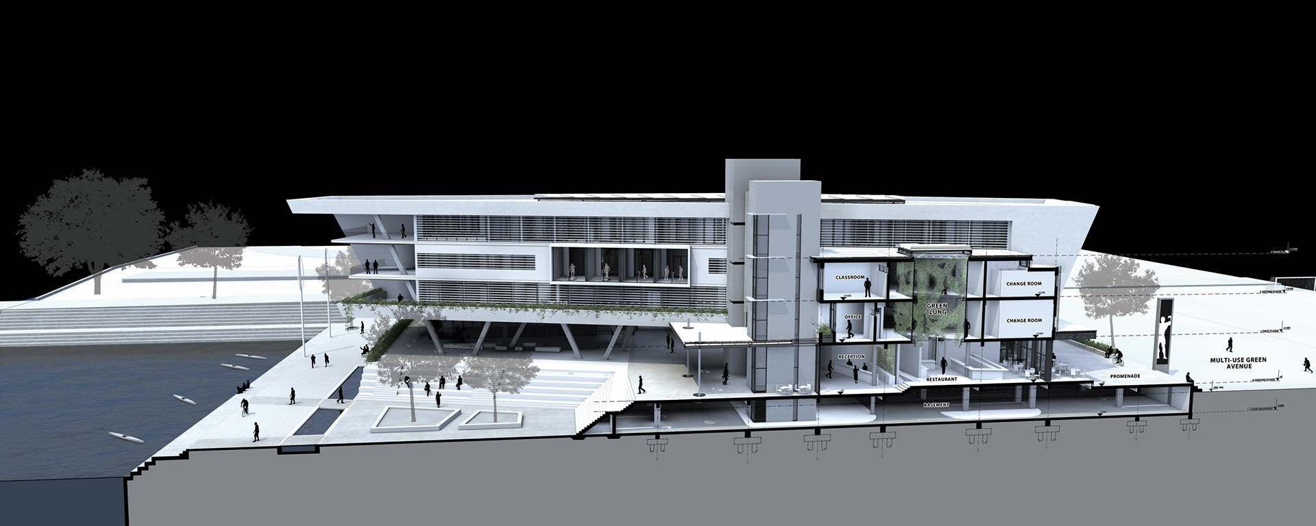 Concept for public high performance centre in Durban, South Africa