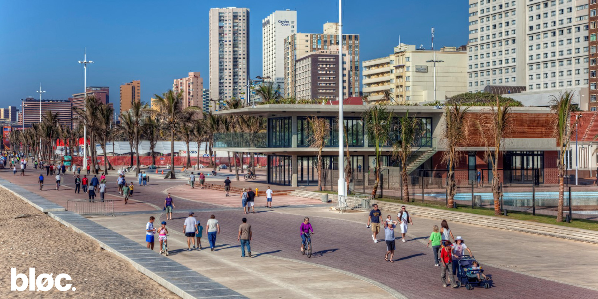 Double storey modern building on Durban's Beachfront promenade