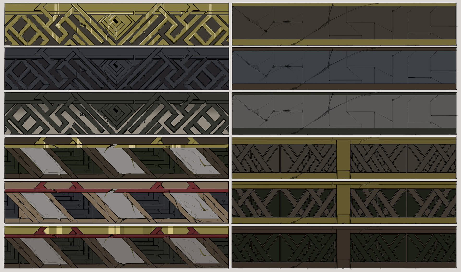Motif colour variations