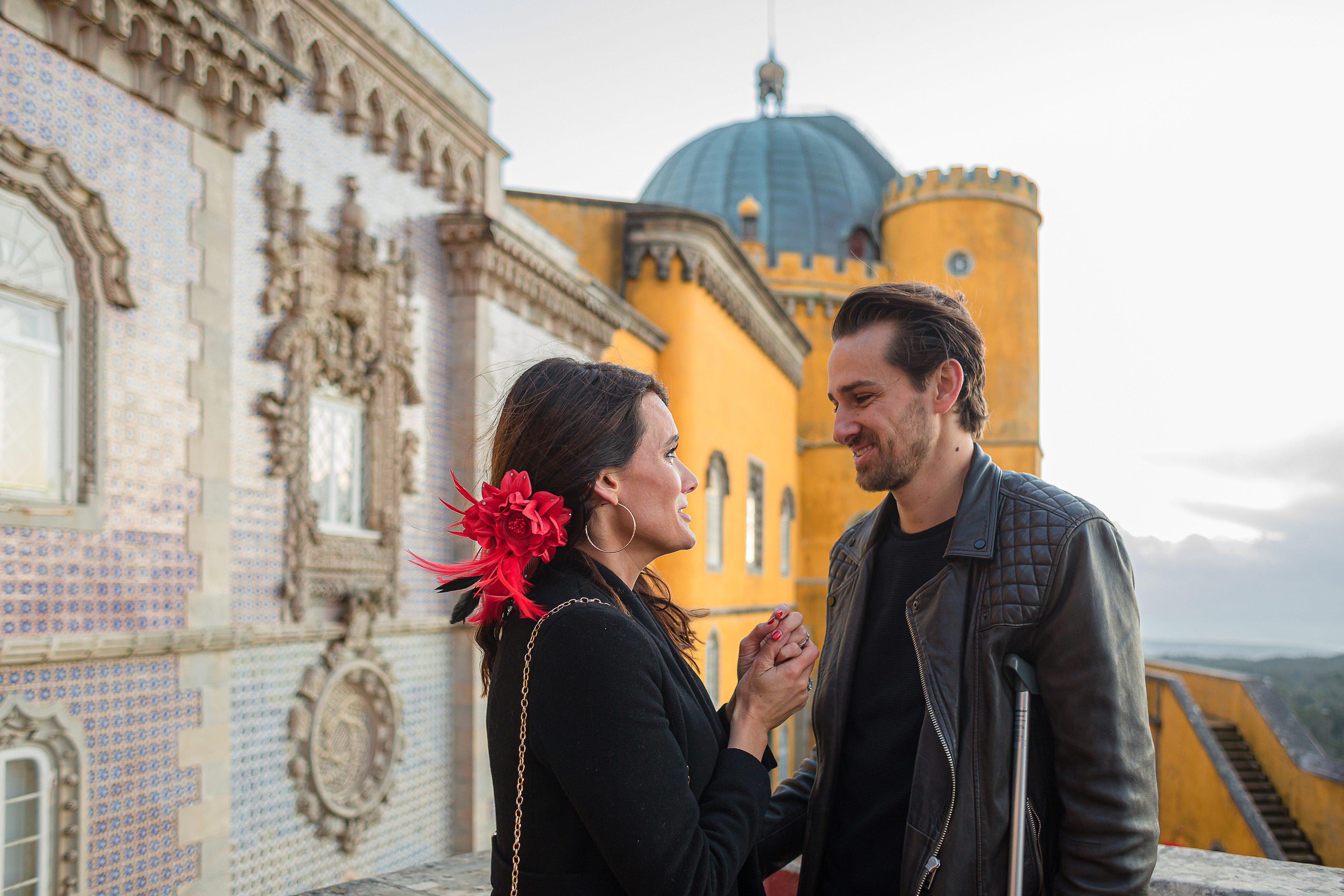 Surprise proposal photography in Sintra