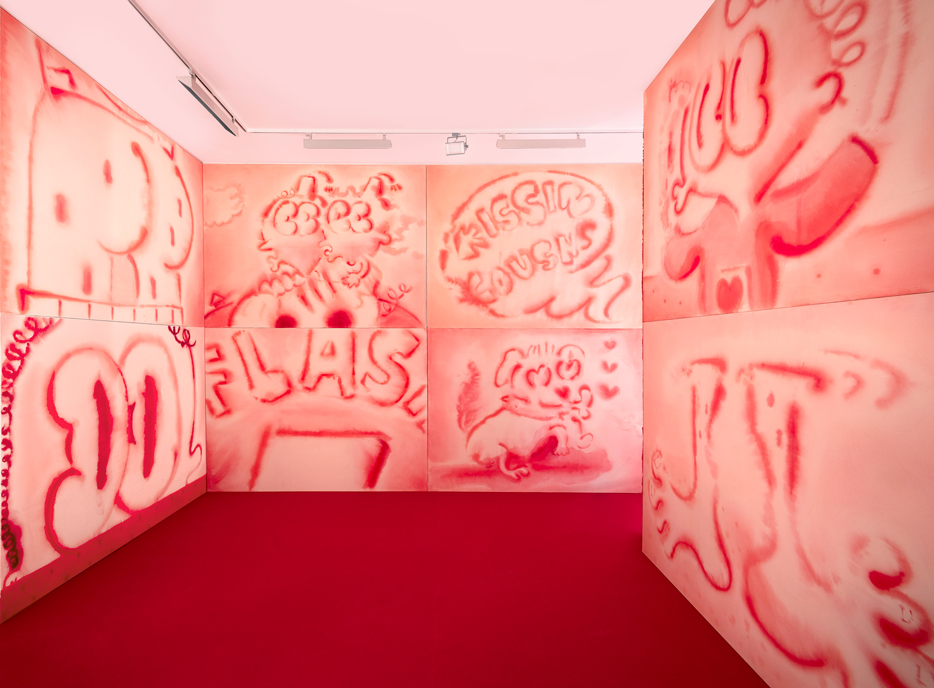 "Le Peep Show" Feinste Künstleraquarelle - 220 x 300 cm - Öl auf Leinwand © Foto: Frank Kleinbach