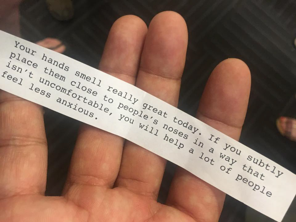 Example of a fortune received from the machine.