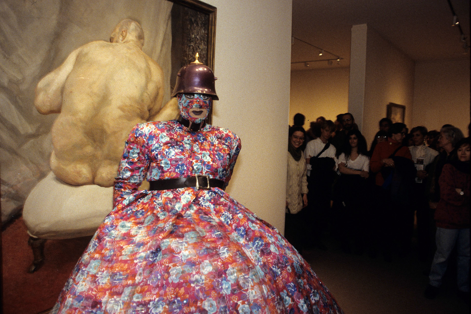 Leigh Bowery at the Metropolitan Museum of Art on December 17, 1993