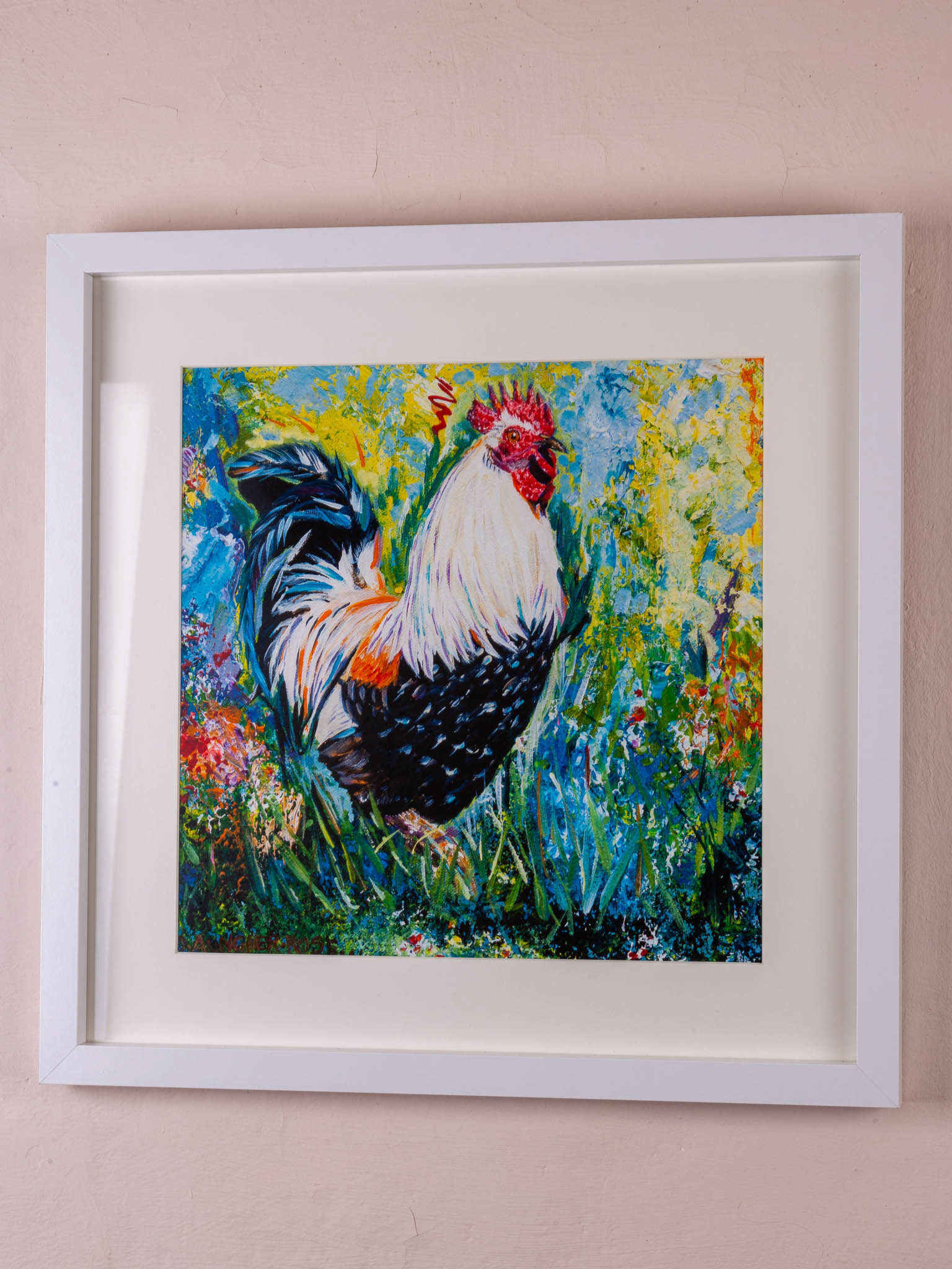 THE DORKING. From an original painting by Diana Aungier-Rose. Picture size: 29cm x 29cm.. Frame size: 43cm x 43cm. FOR SALE: £59.