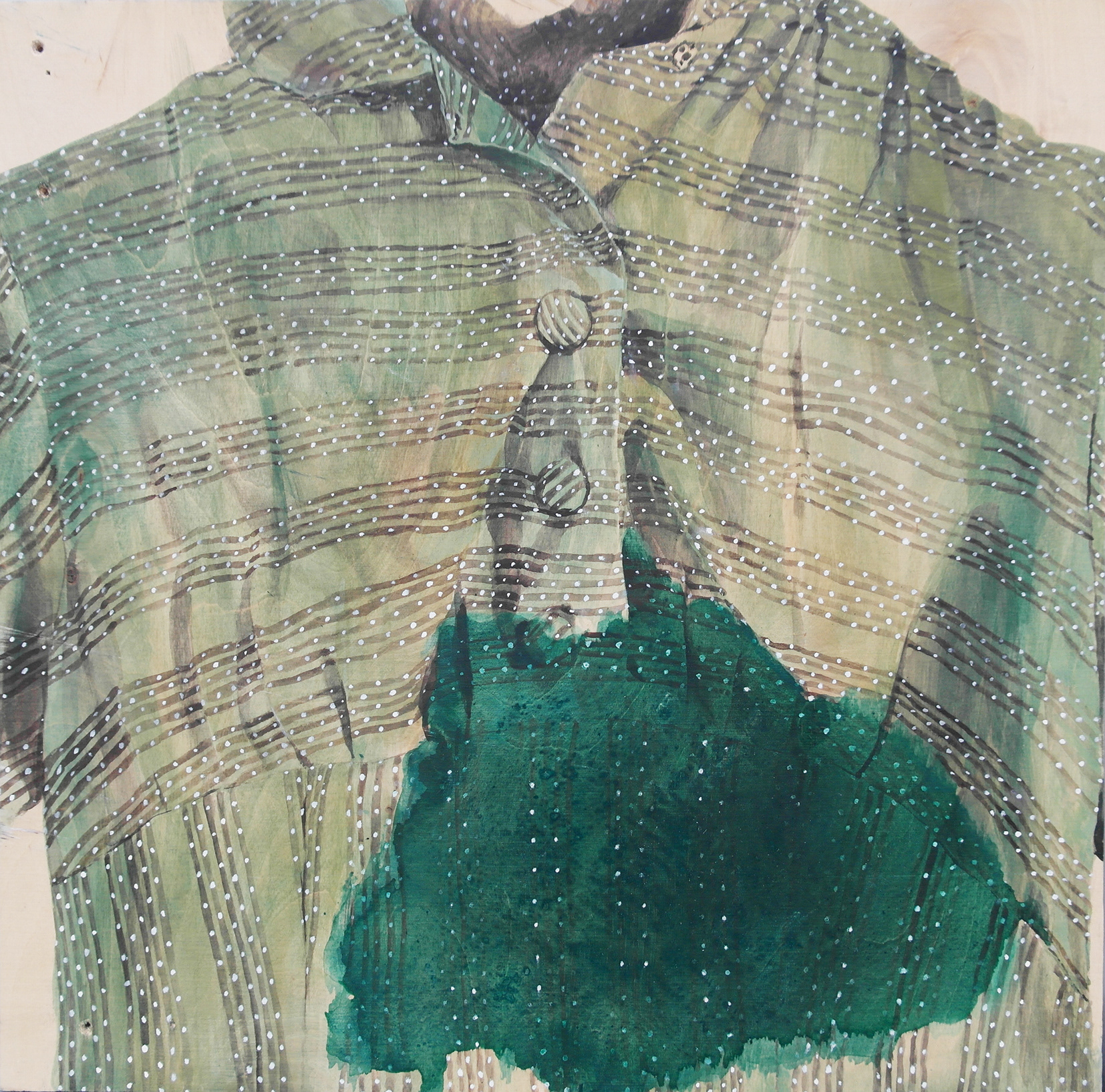 Huonekasvi I, 2020, eggtempera on plywood, 46 x 47 cm