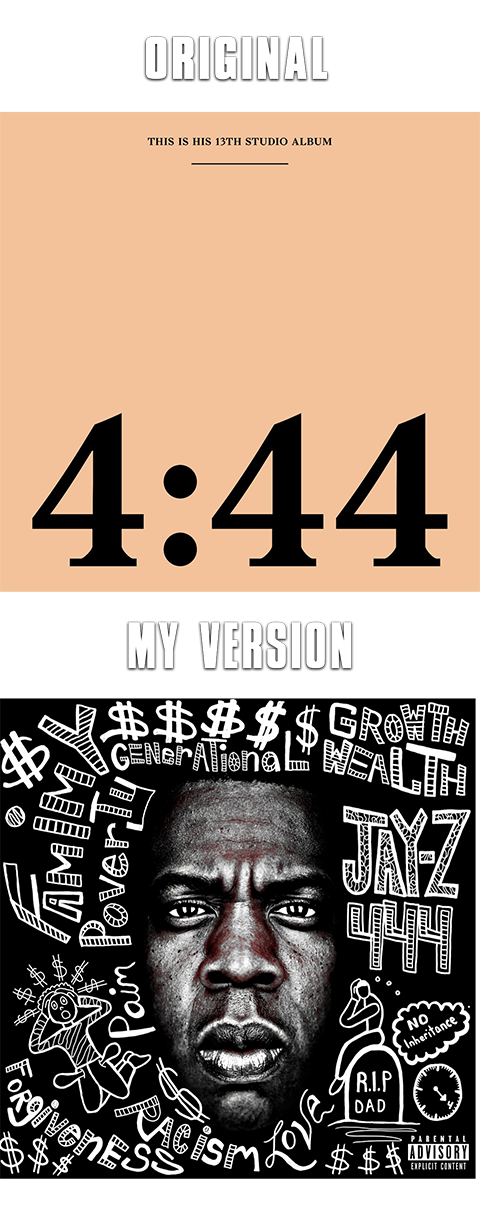 John Spain Jay Z 4 44 Album Cover Redesign