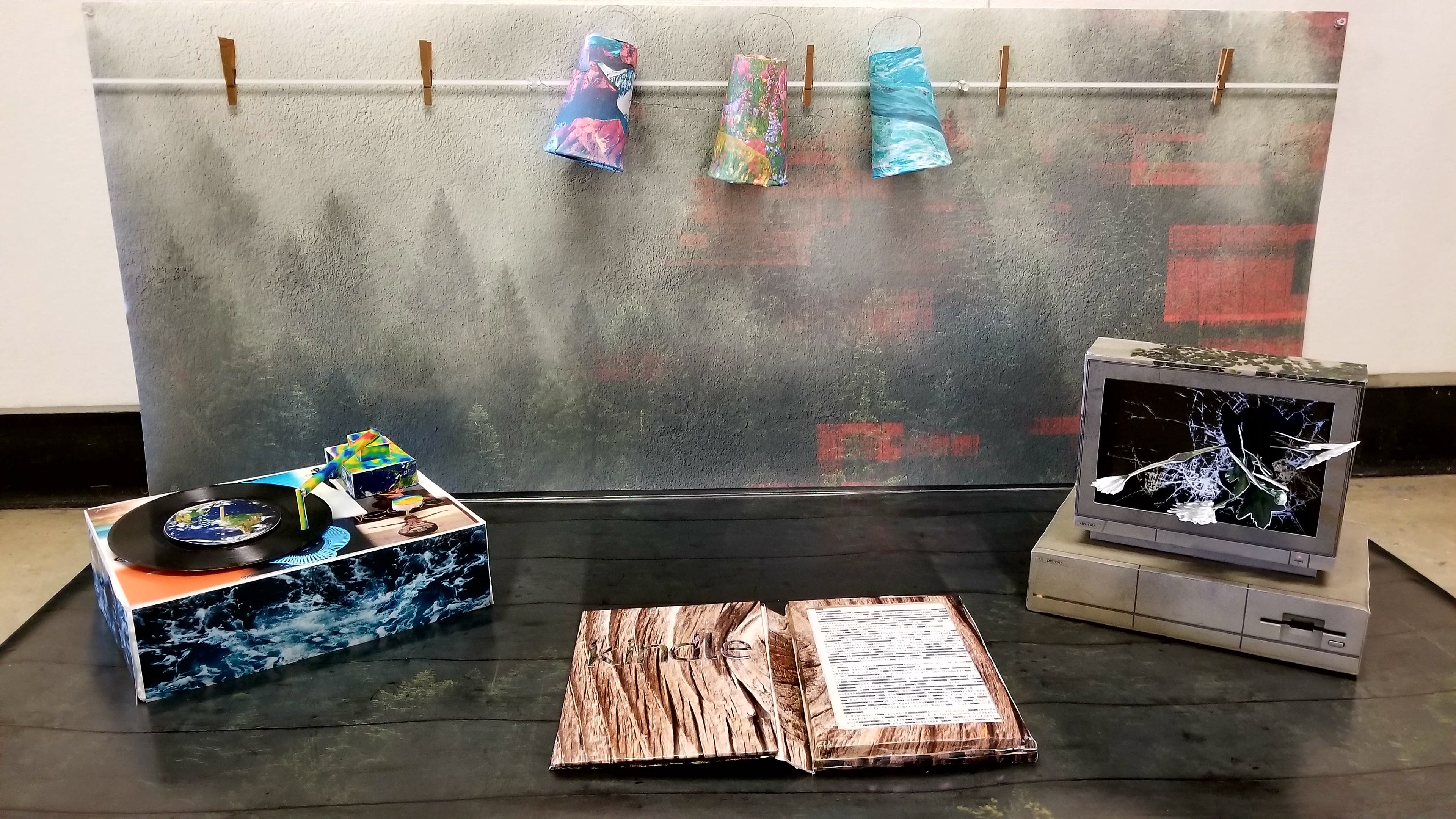 This project was done with a group and we worked together to give objects a second skin. Each of our creations center around the theme of "nature".