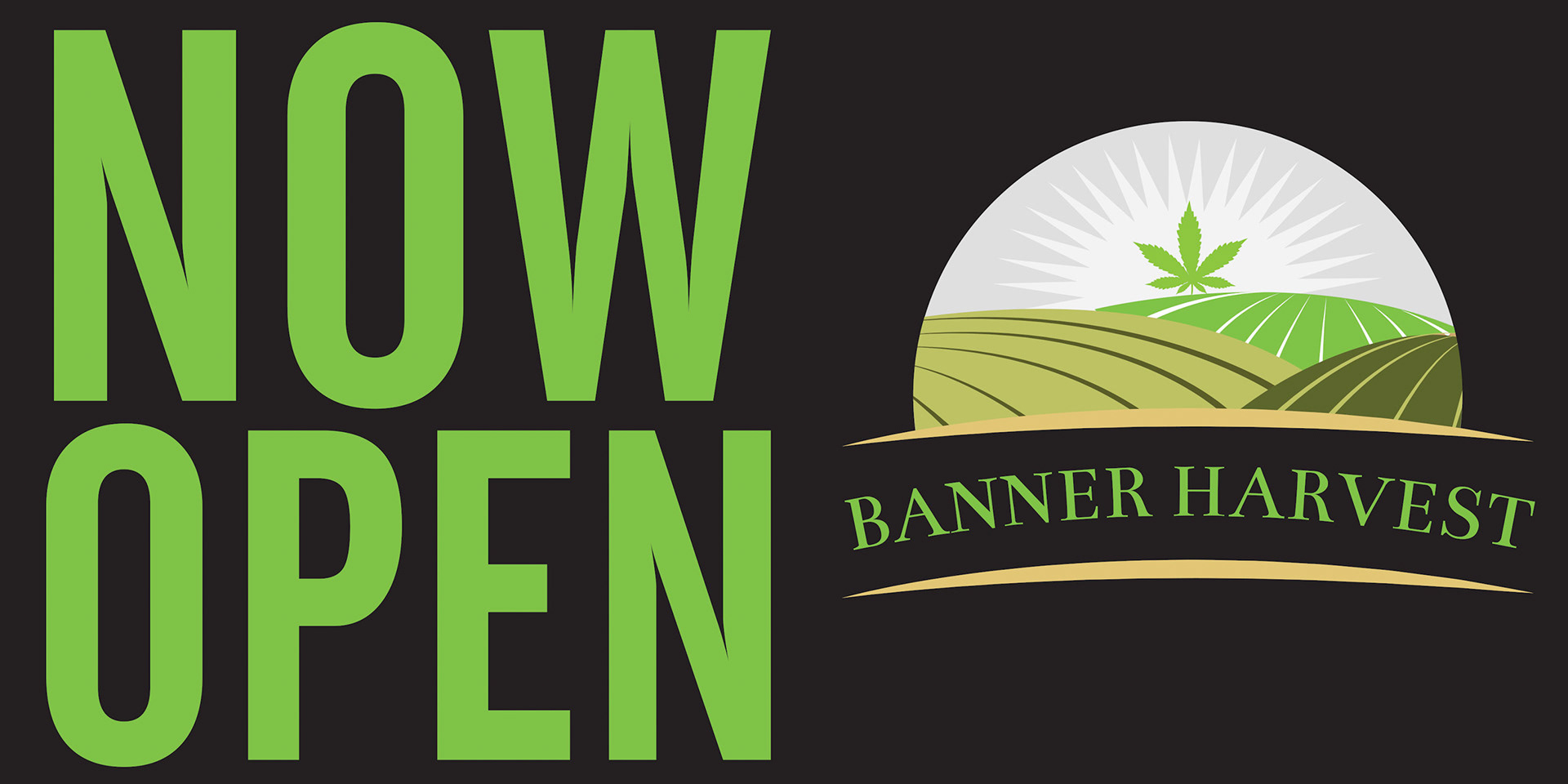 301051 - 5 Banner Harvest - Now Open Banner