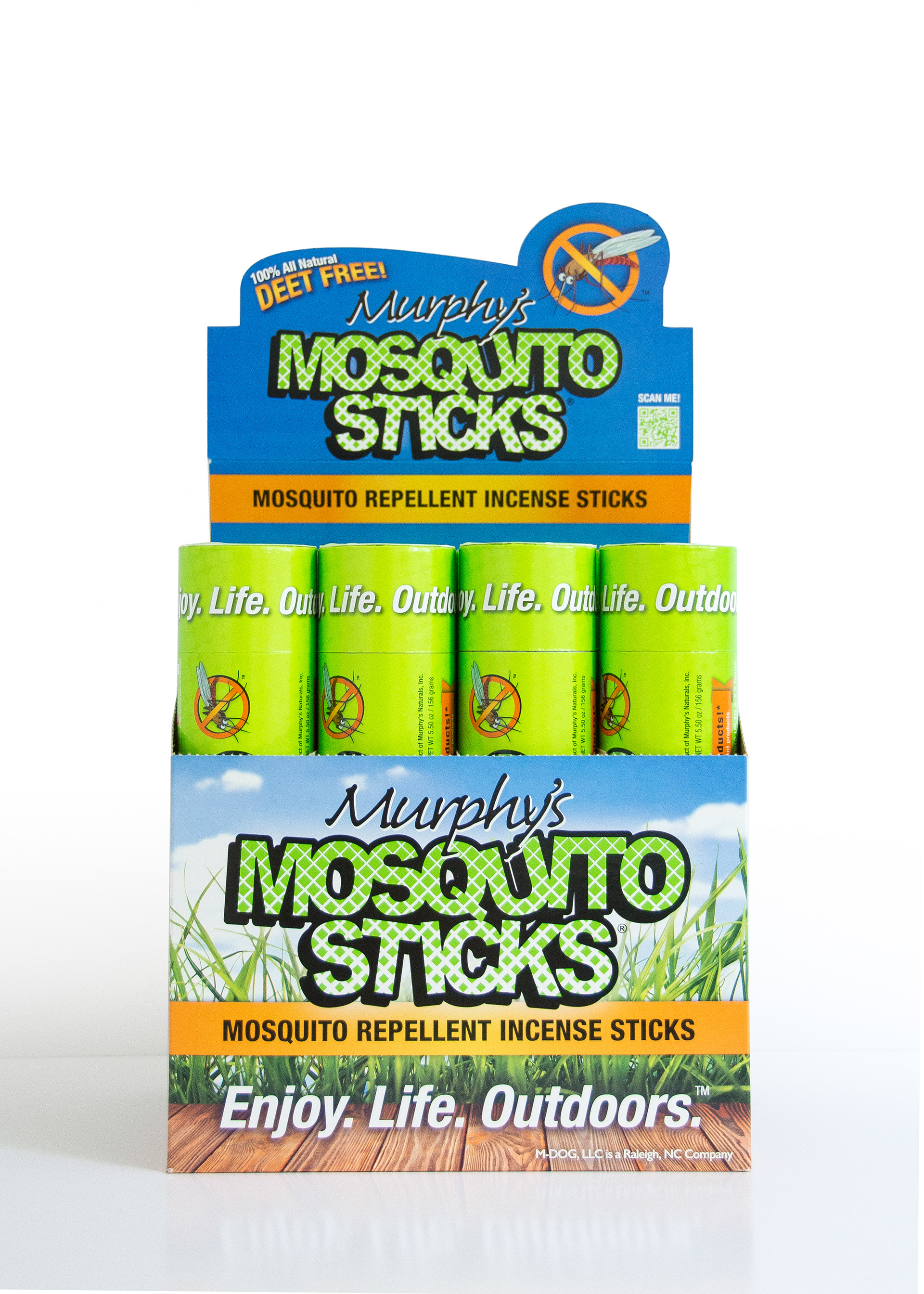 Murphy's Mosquito Sticks Case and Display