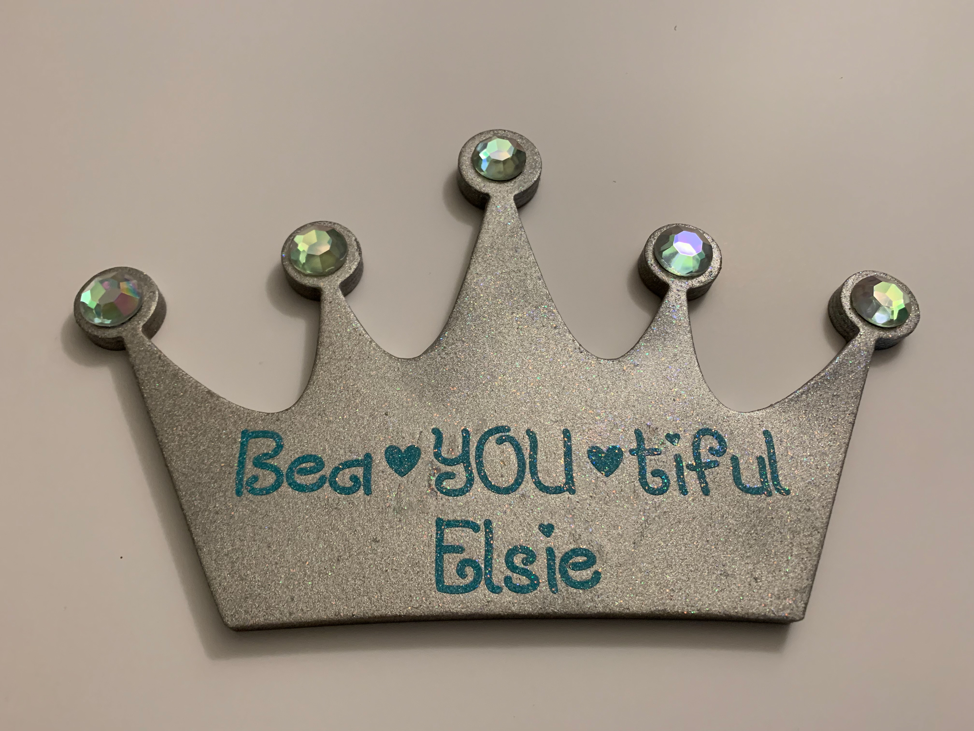 This crown is a lovely reminder to any girl that not only is she beautiful but she also is the daughter of a king!