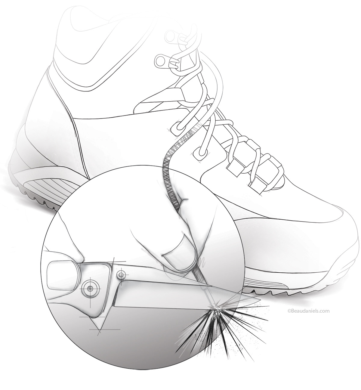 Restoration Hardware. "Flint Strike" fire starter shoe laces.