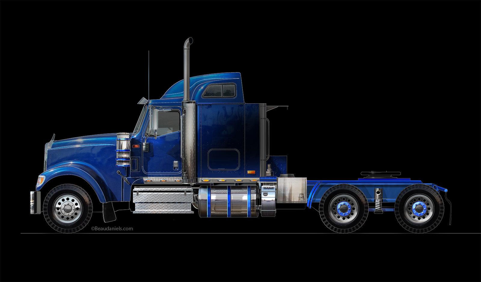 Semi-truck illustration