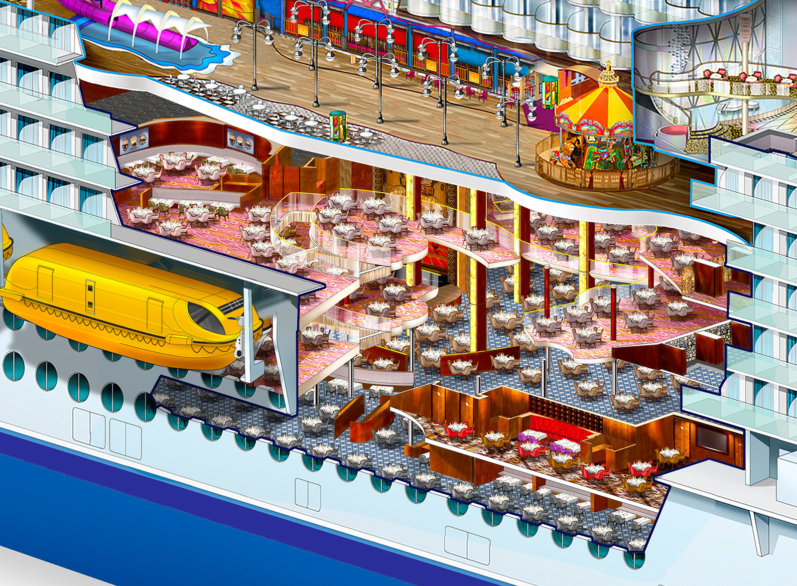 Dining rooms. Harmony of the Seas.
