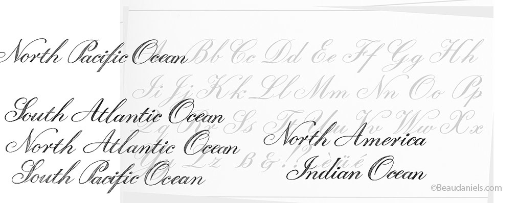 Silversea Cruise line, Lettering that was used on the destination map