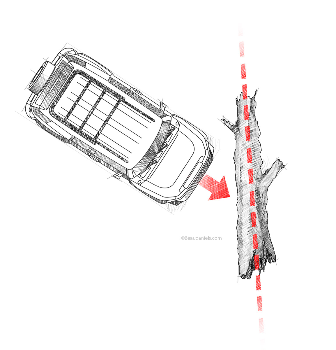 Obstacle approach angle.