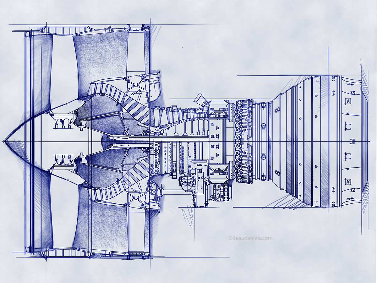 Beau and Alan Daniels illustration portfolios. - Wind Turbine cutaway