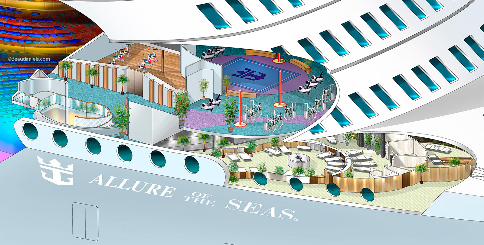Allure of the Seas, Spa area.