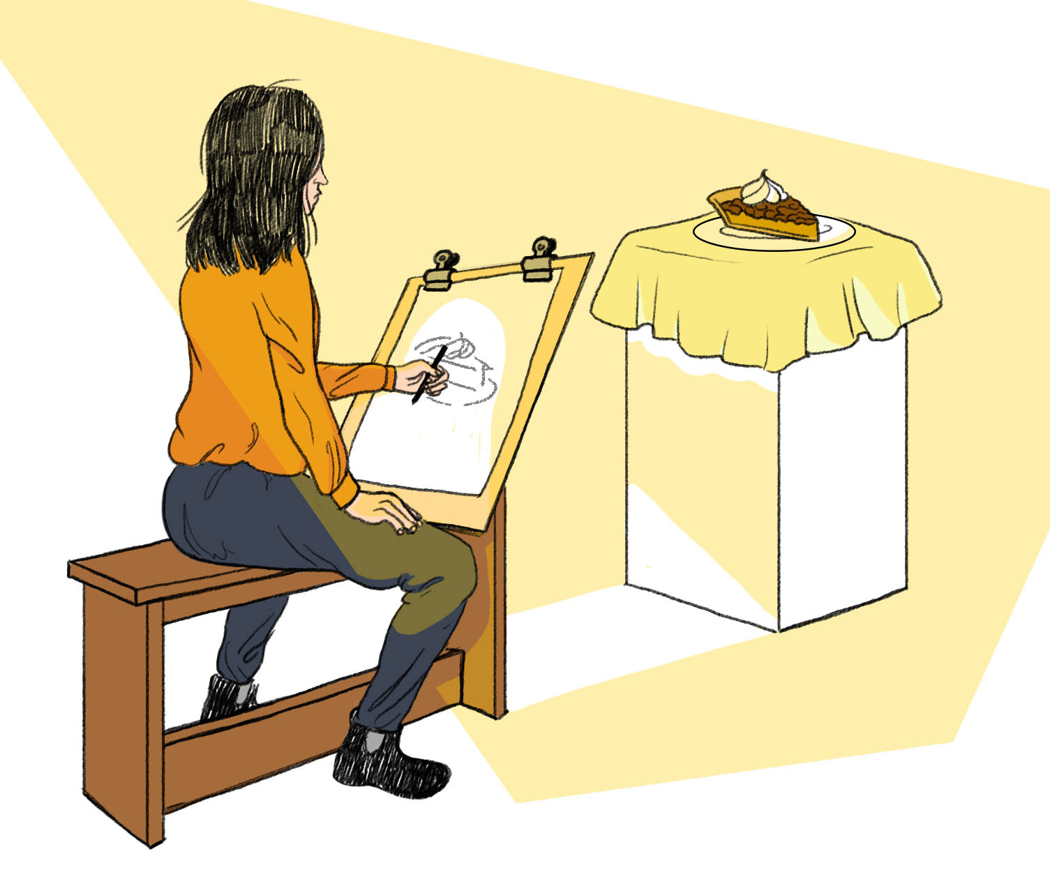 Mock-up editorial piece for “My Sketchbook in a Stranger’s Hands” By Sarah Williamson