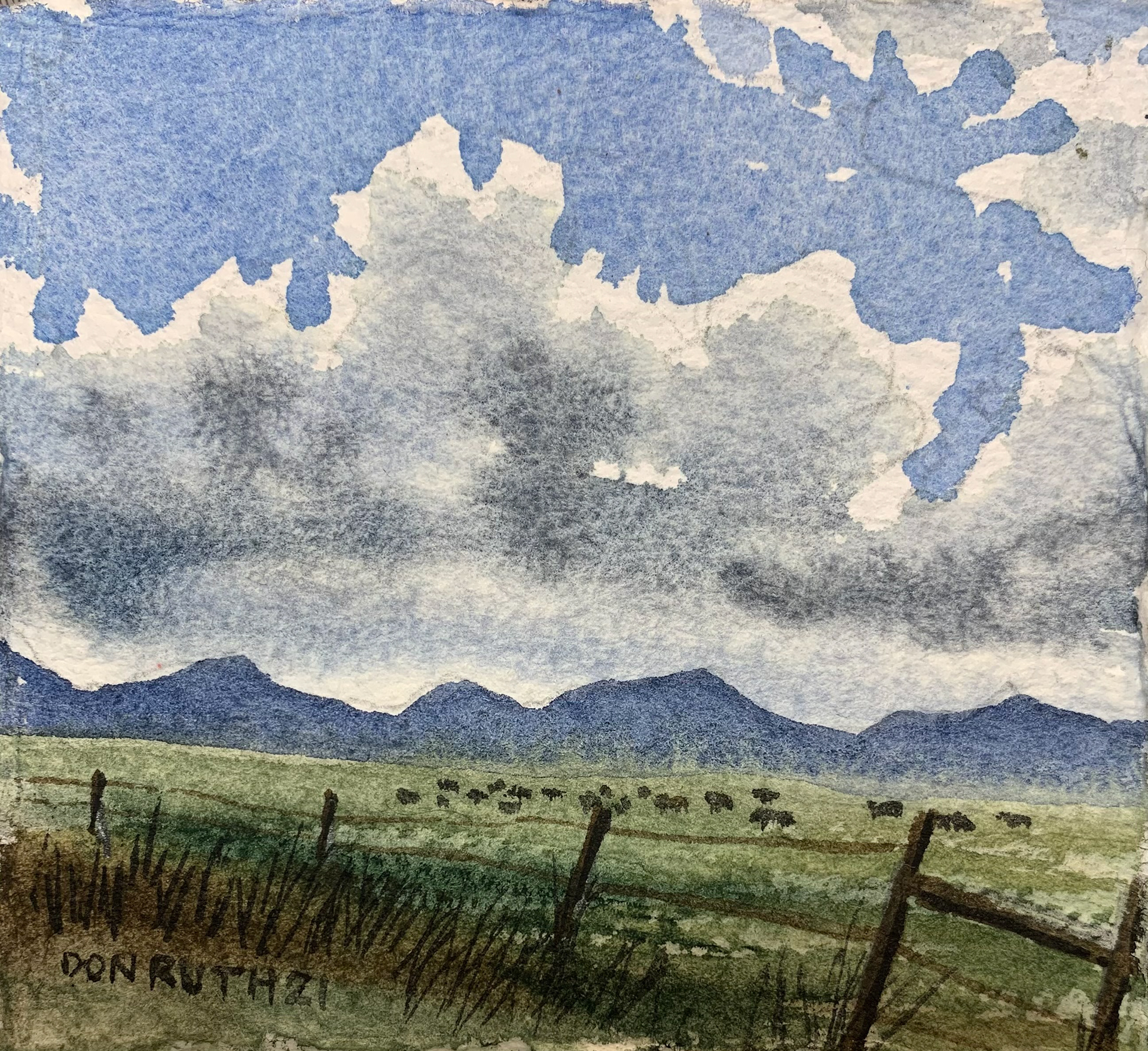 Home on the Range Watercolor Don Ruth the Works
