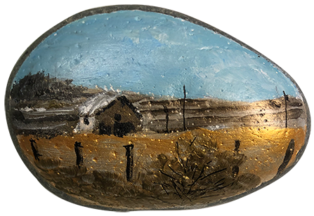 Don Ruth the Works Painted Rock Farmland Shack