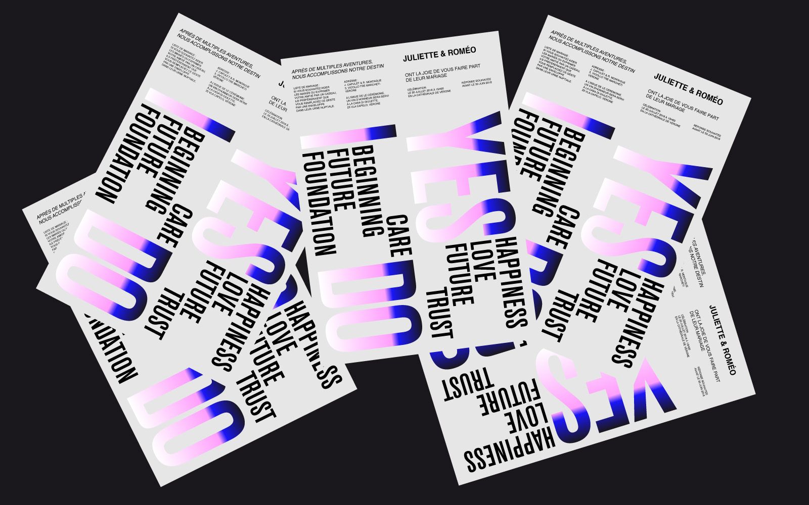Graphical composition for Wedding invitation