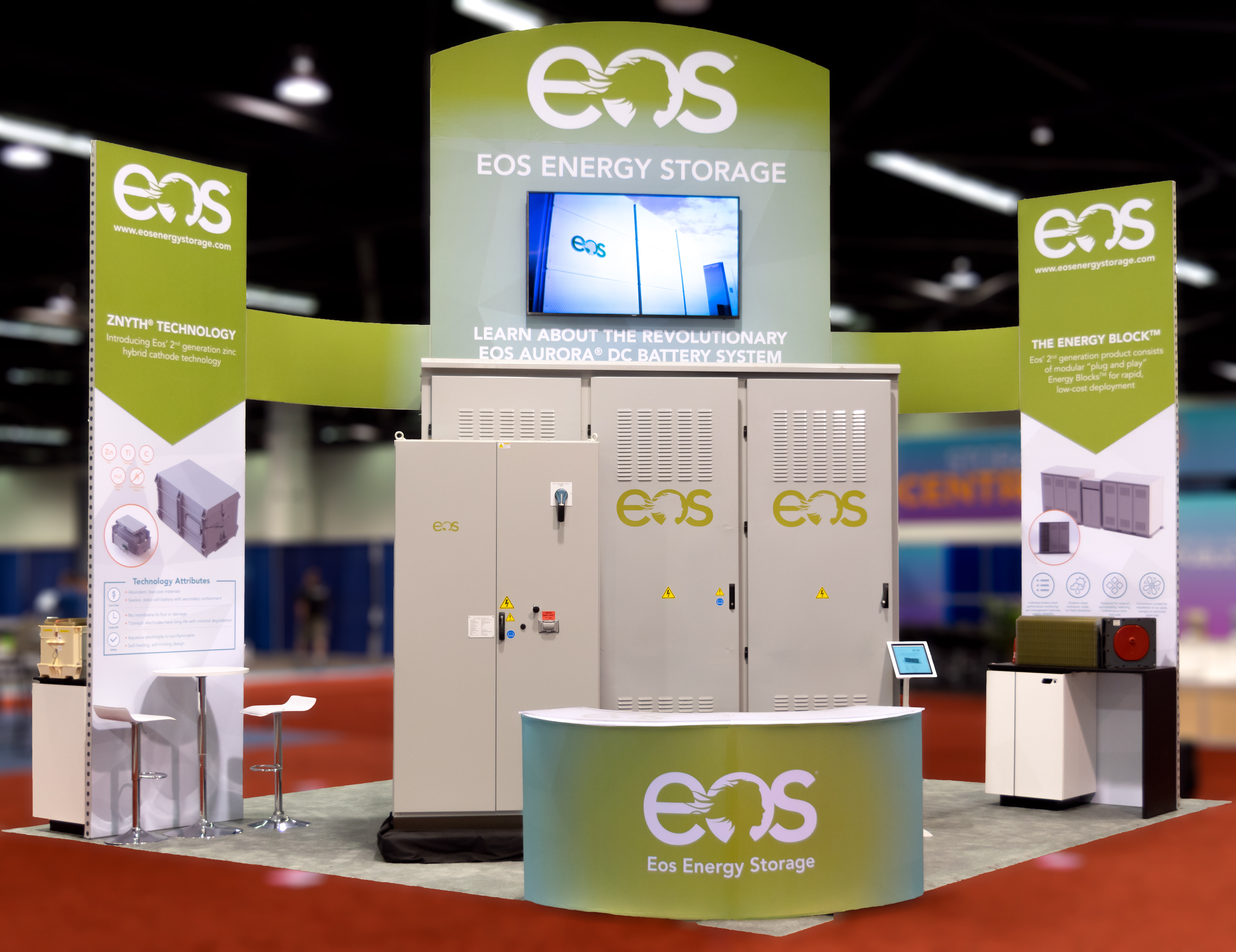 Scalise Exhibits Trade Show Displays Graphics Interiors Design Eos Energy Storage Spi 18