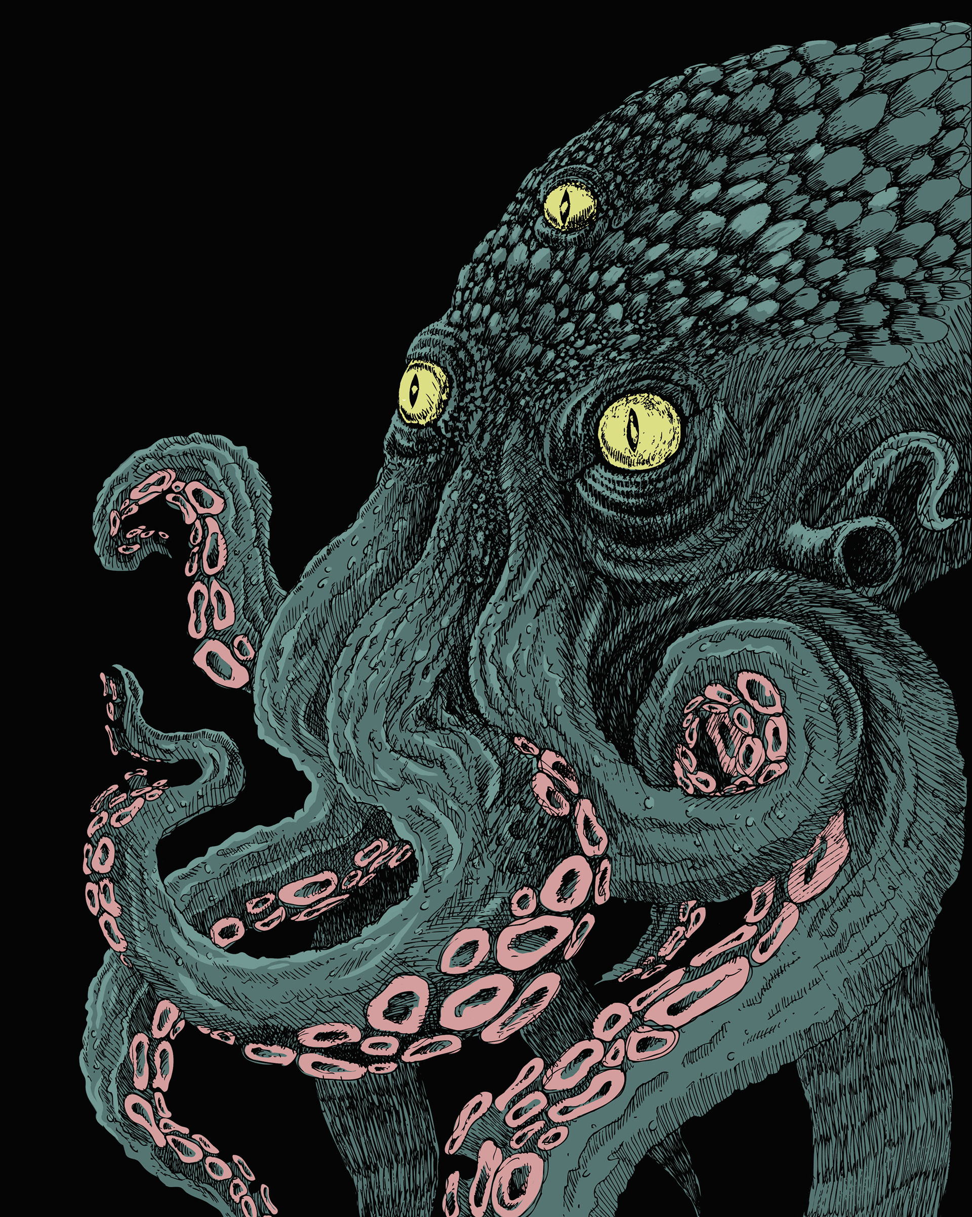 Ink on paper & tablet