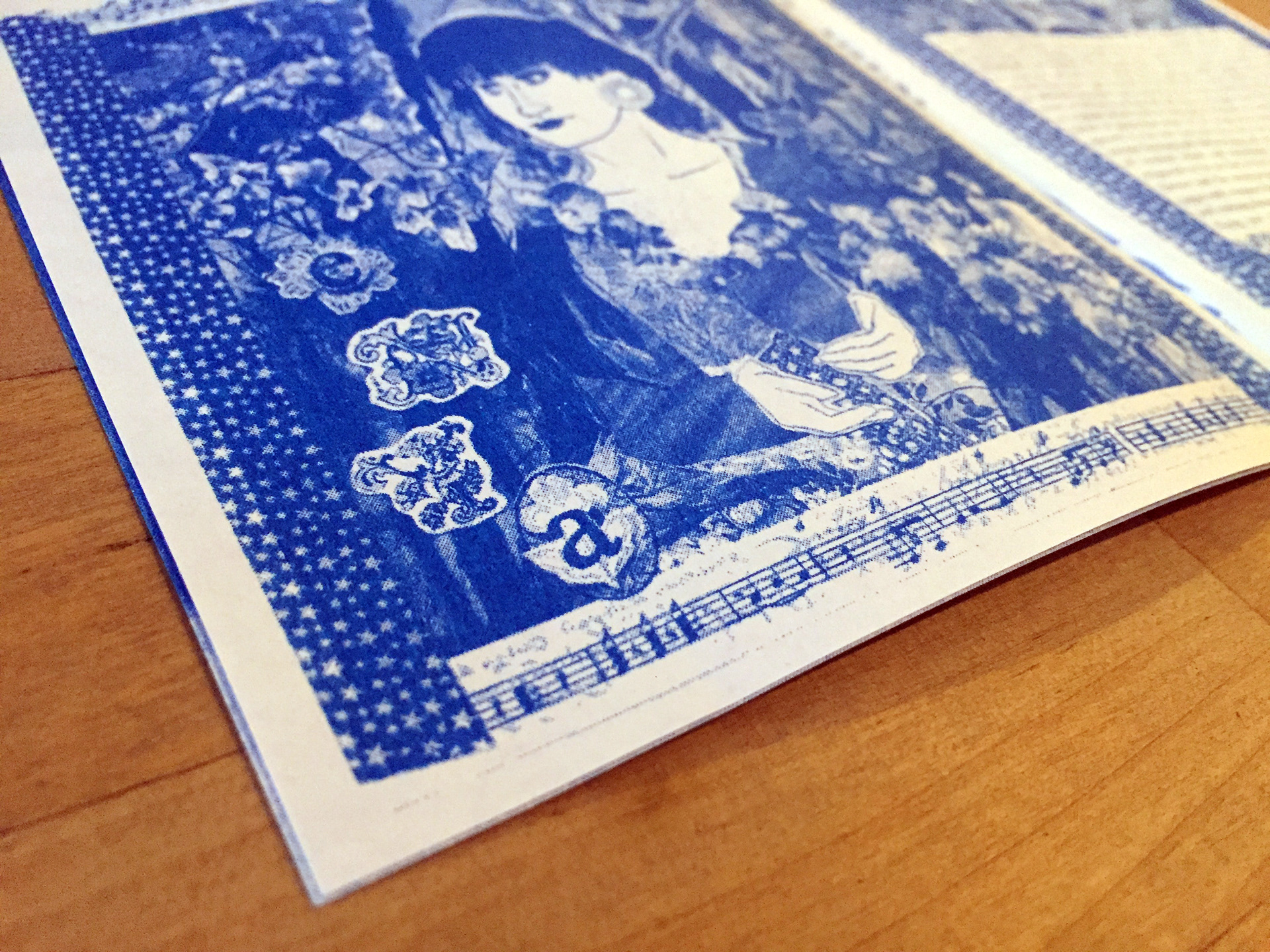 illustrated collage for disa wallander's risographed "enya zine"