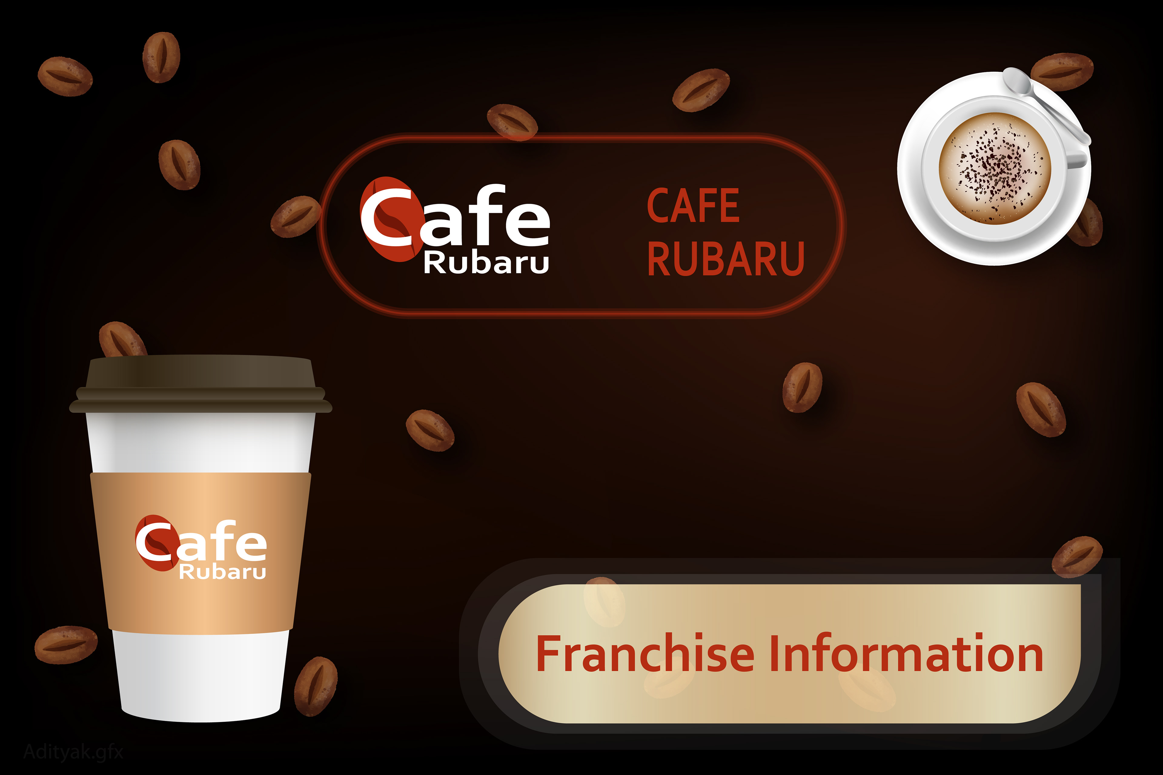 Aditya Gfx Franchise Brochure Design For Cafe Rubaru Pune