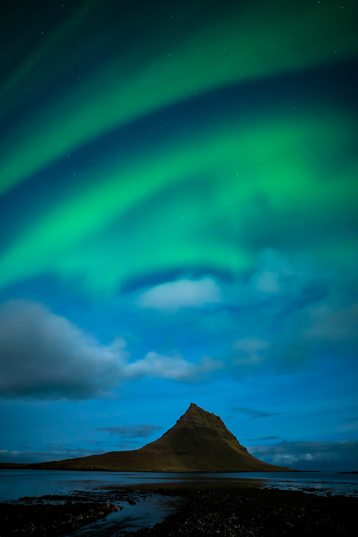 Kirjufell under the Northern Lights, Snaesfellsness