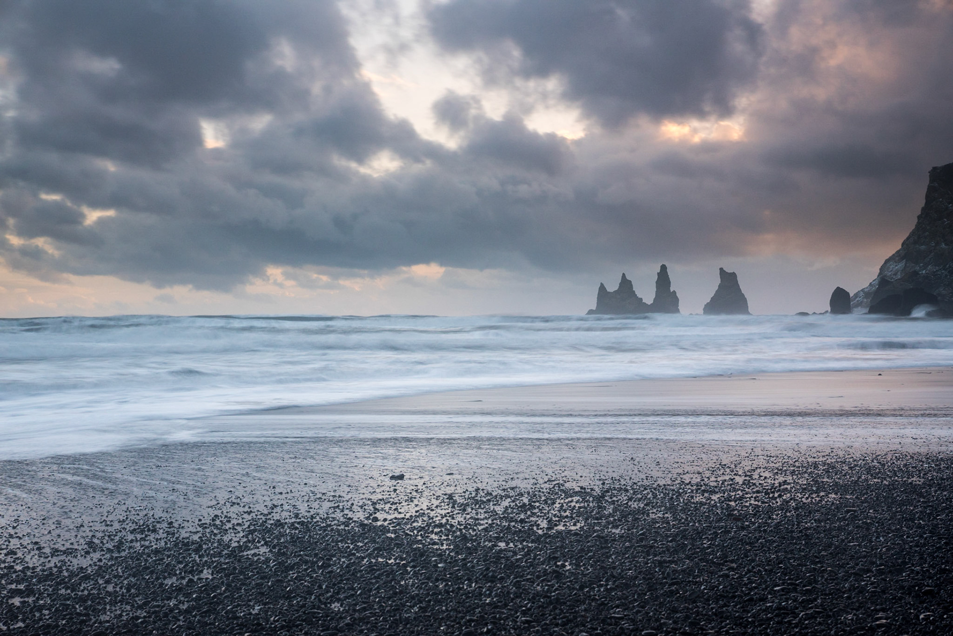 On the black beach of Vík