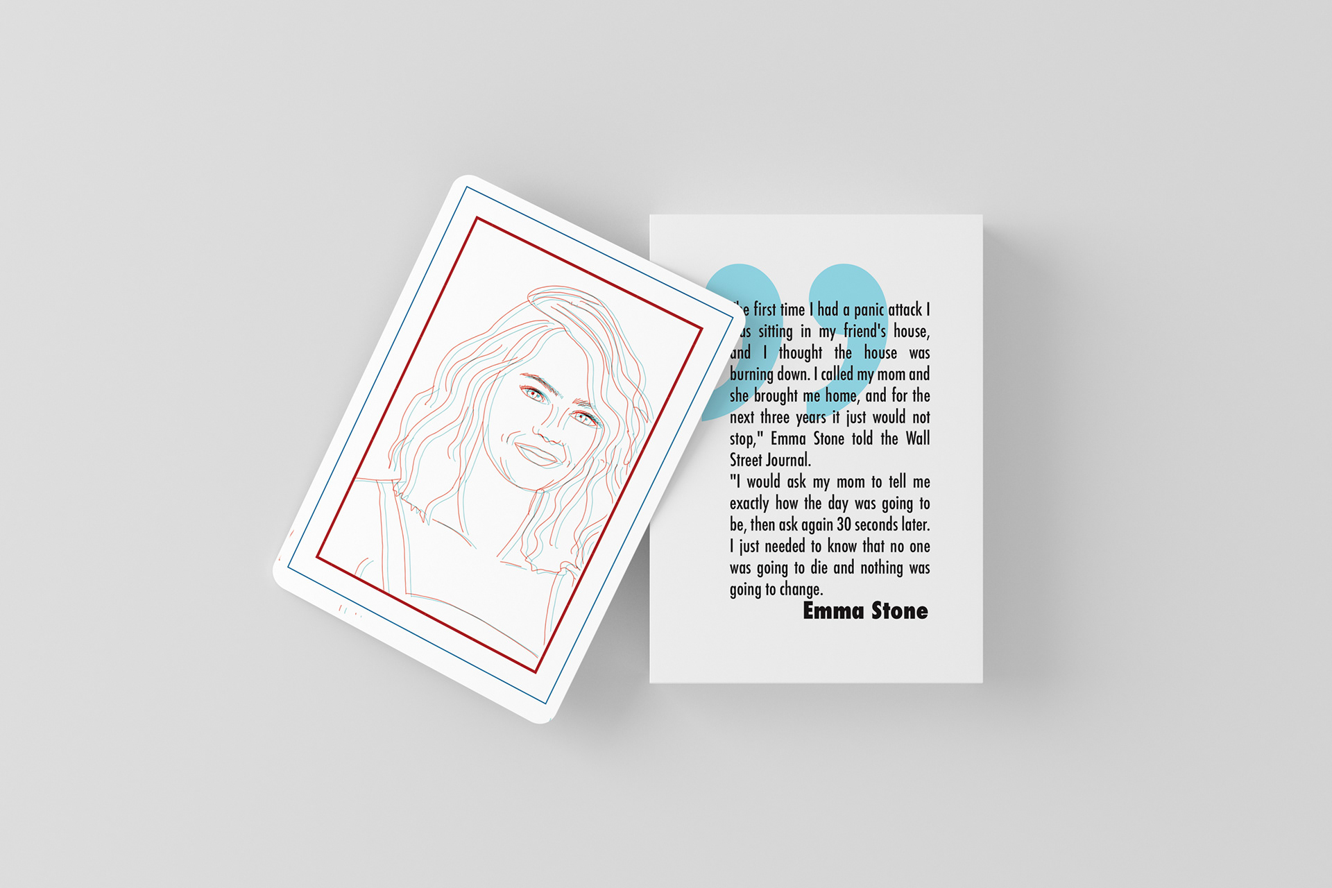 But they looked so happy: Illustrated cards depicting the very raw honesty straight from celebrities. Teaching a huge lesson in the misconception of who looks depressed and what does depression looks like.