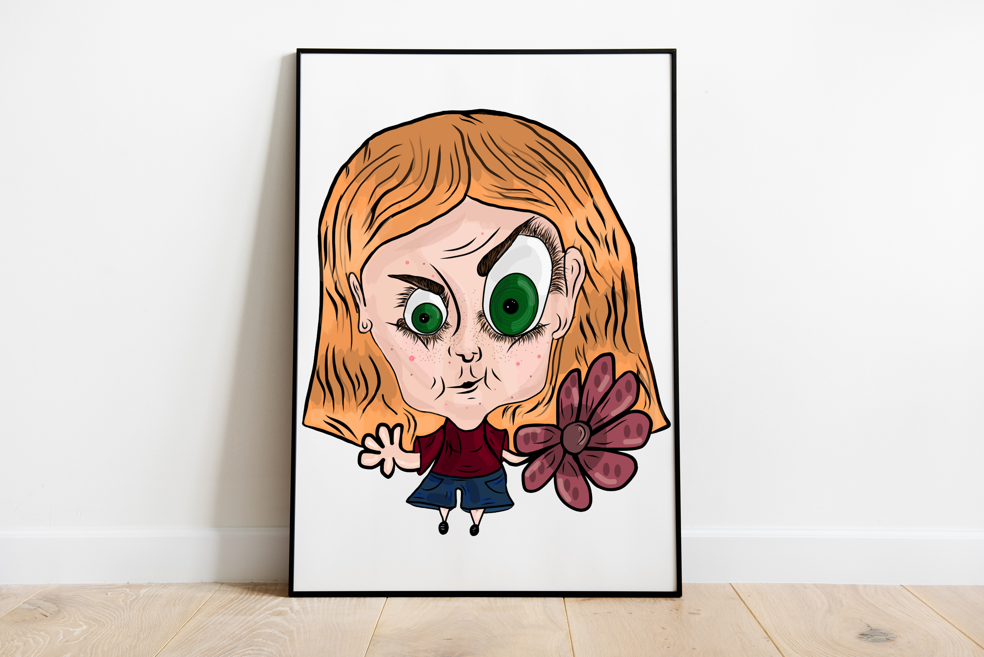 Character design illustration created by using photoshop and graphic tablet
