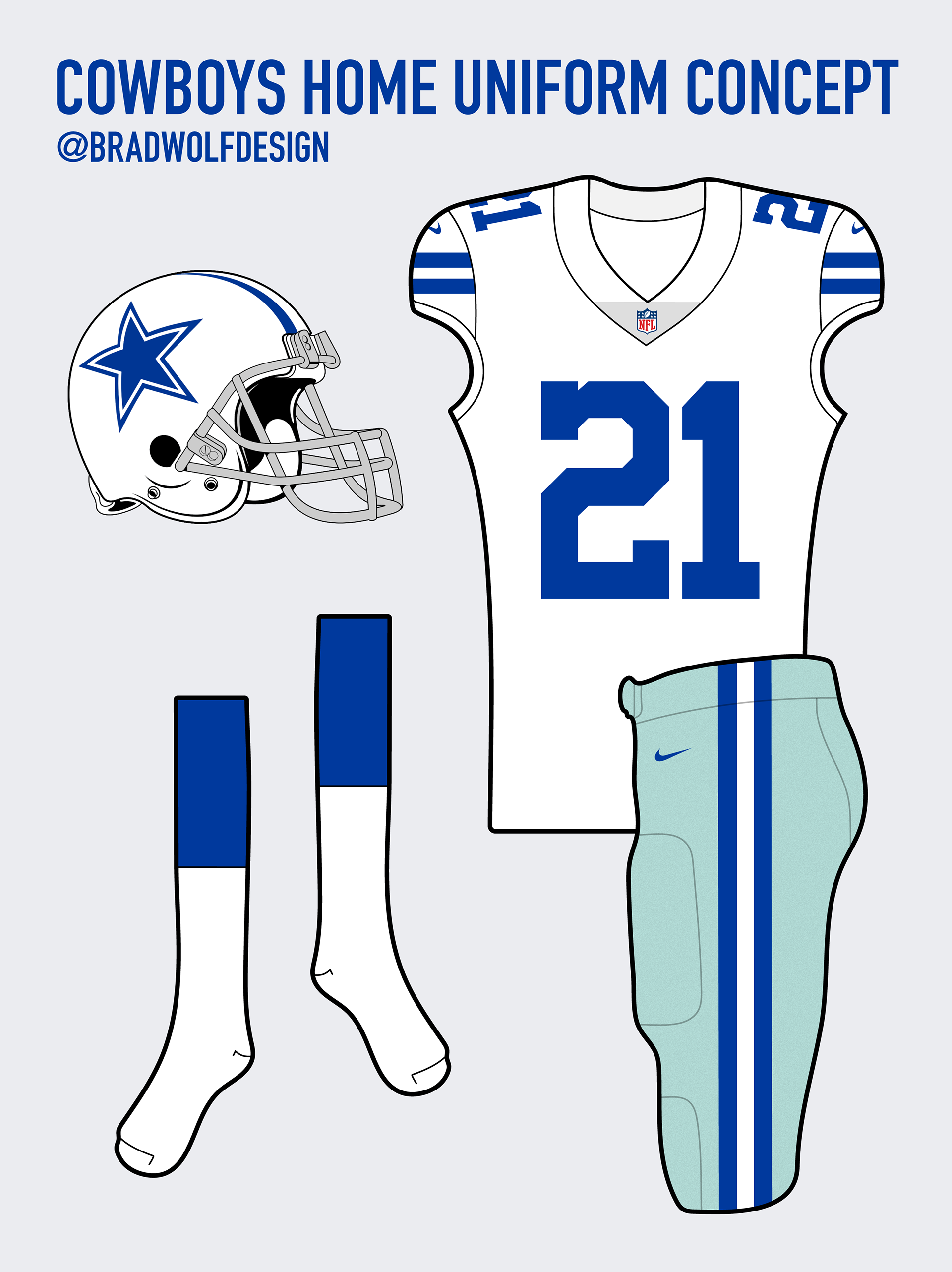 Brad Wolf Design Dallas Cowboys Uniform Concept