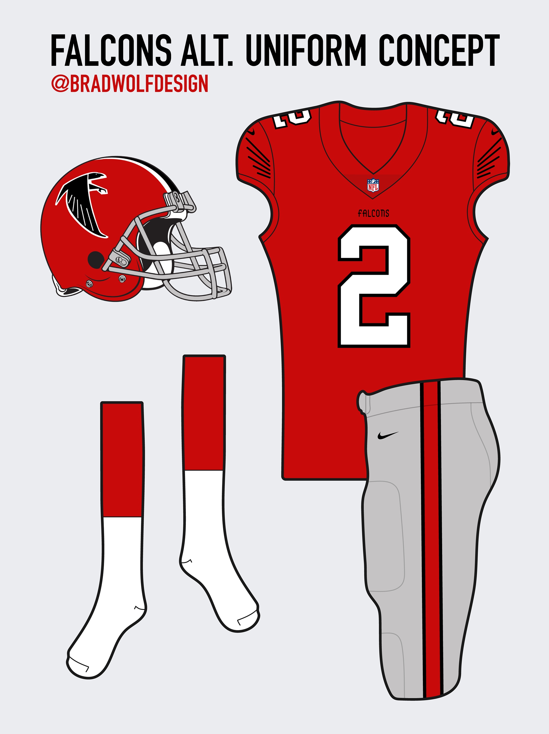Brad Wolf Design Atlanta Falcons Uniform Concept