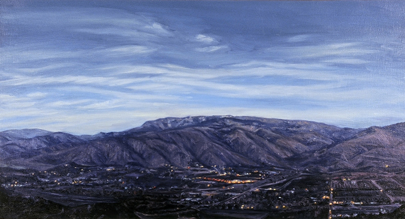 August 2002, oil on canvas, 18in x 33in