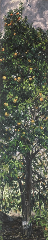 Adorn, oil on canvas, 68in x 14in, 1999