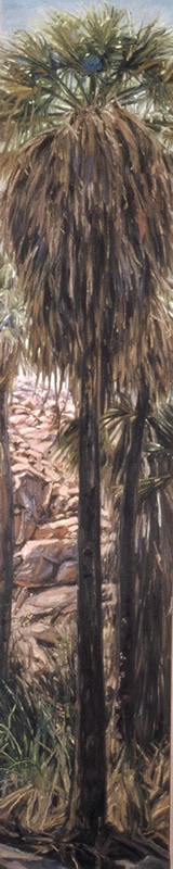 Fan, oil on canvas, 68in x 14in, 1999