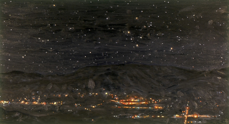December 2003, oil on canvas, 18in x 33in