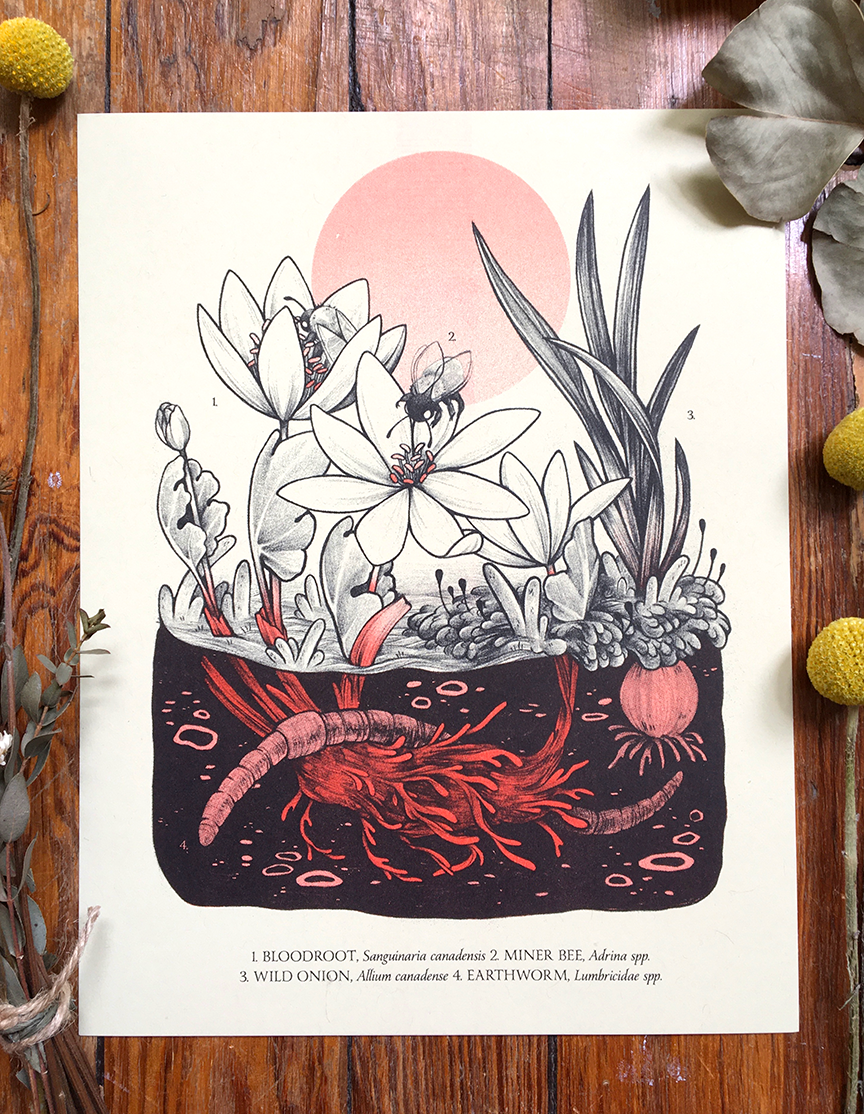 2-color Risograph Print
