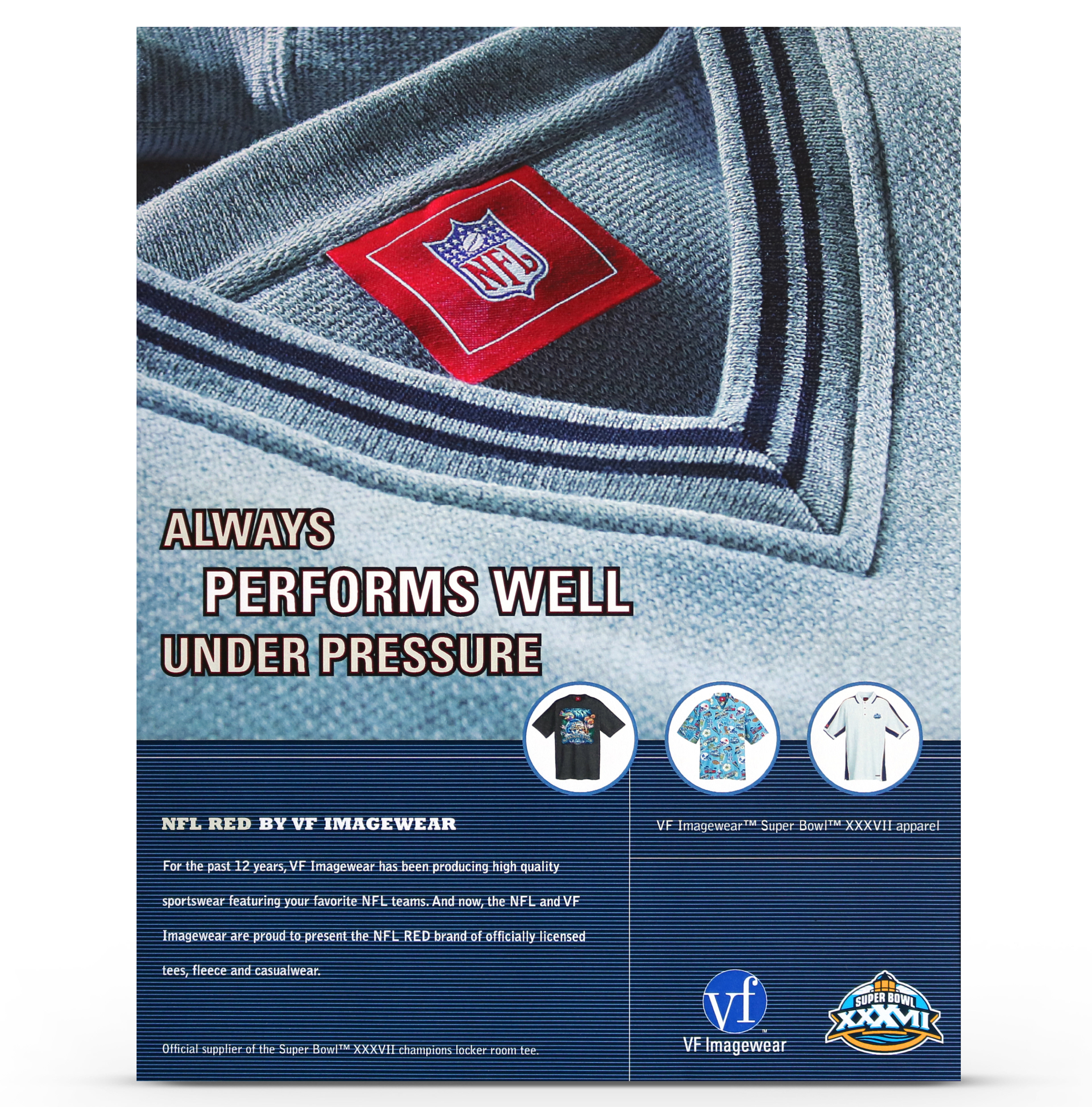 NFL Red Apparel: Brand Awareness Ad 2002- Super Bowl Program