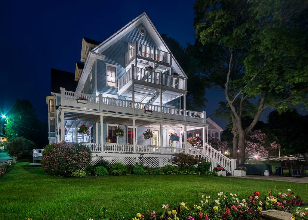 Mackinac Island at night, the Harbour View Inn Bed and Breakfast