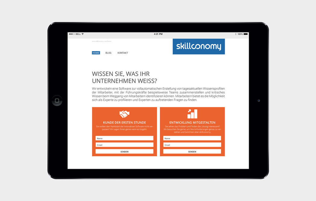 skillconomy Webdesign iPad