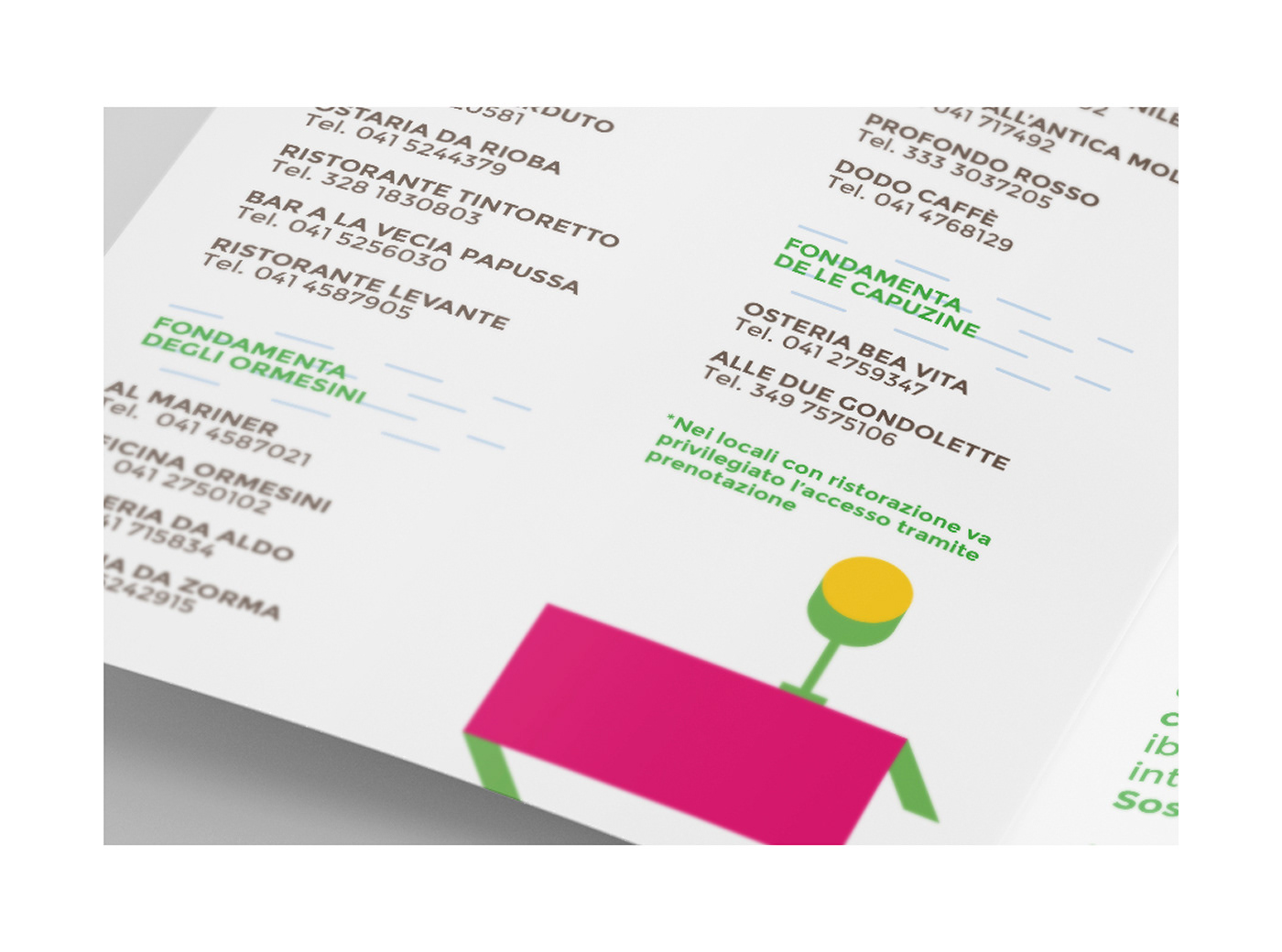 David Gil — La Fondamenta Bianca 2020, visual design, program brochure