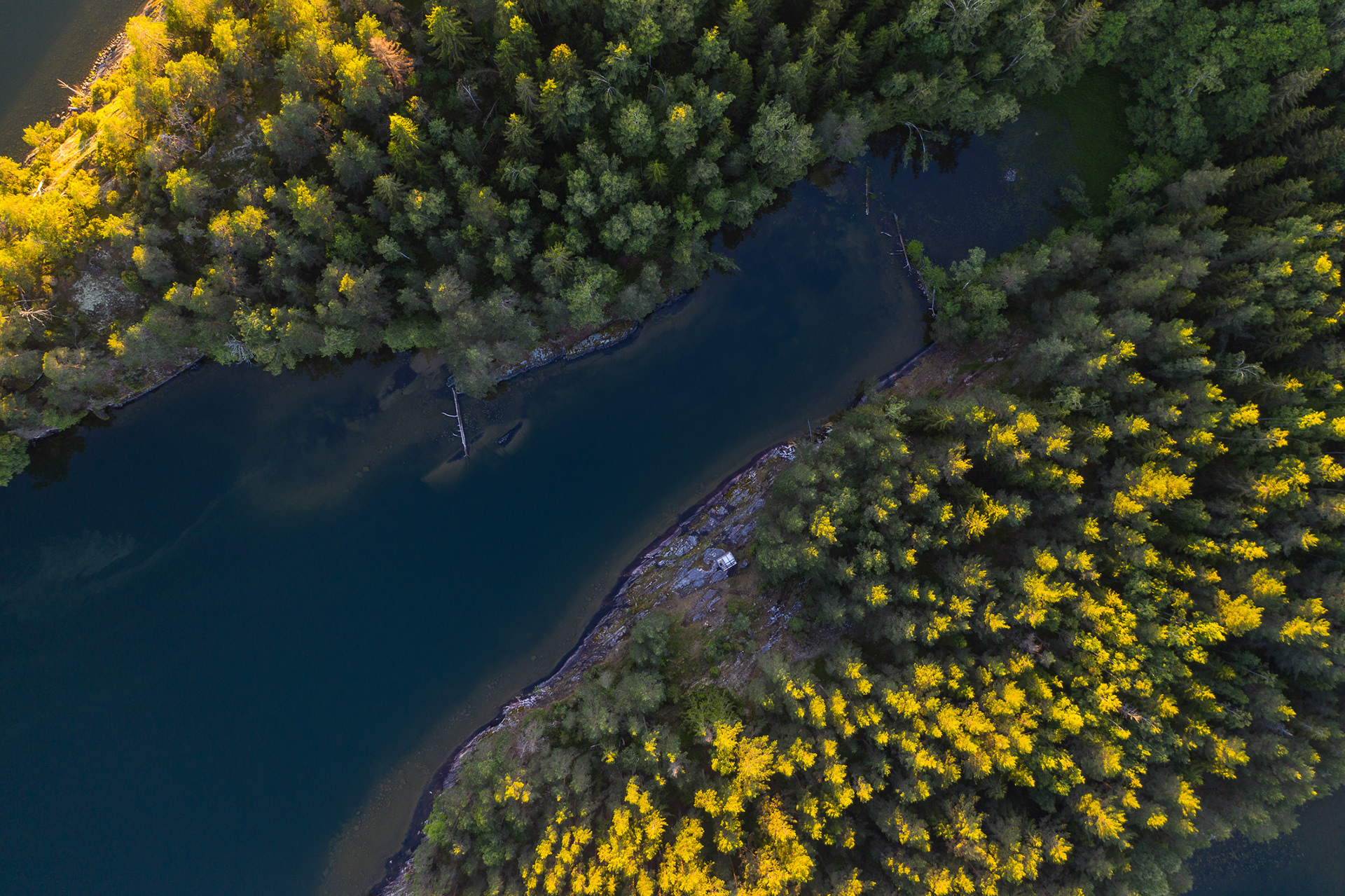 Drone images from the 72 Hour Cabin at Henriksholm, Dalsland in Sweden