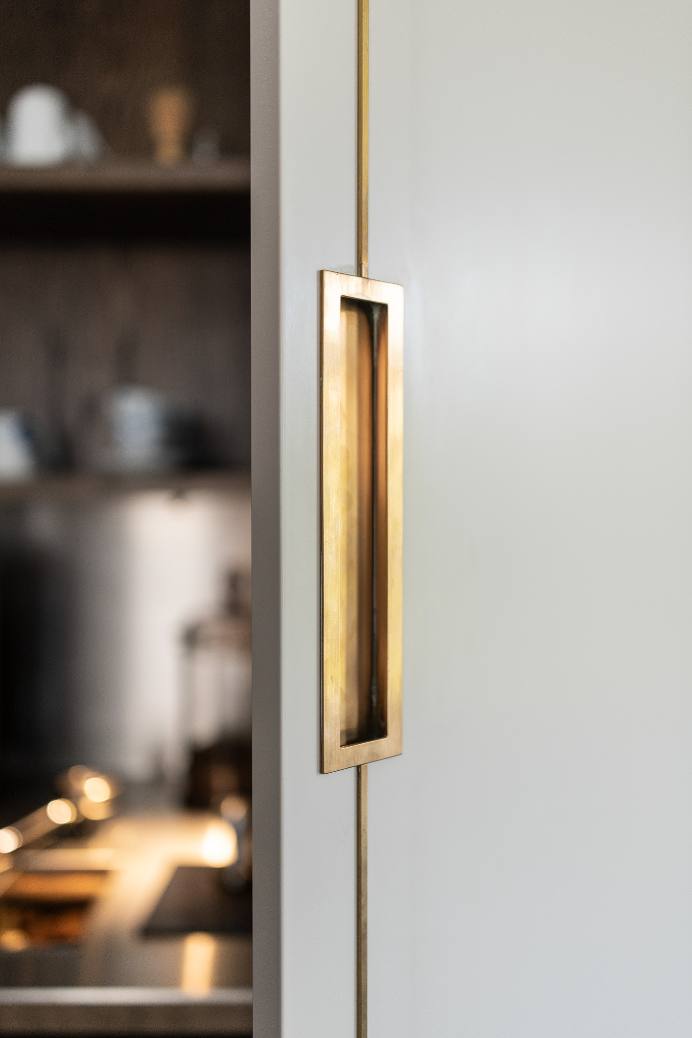 Kitchen detail - Suite 07, renovated villa in Copenhagen, Denmark. Photographer Martin Kaufmann