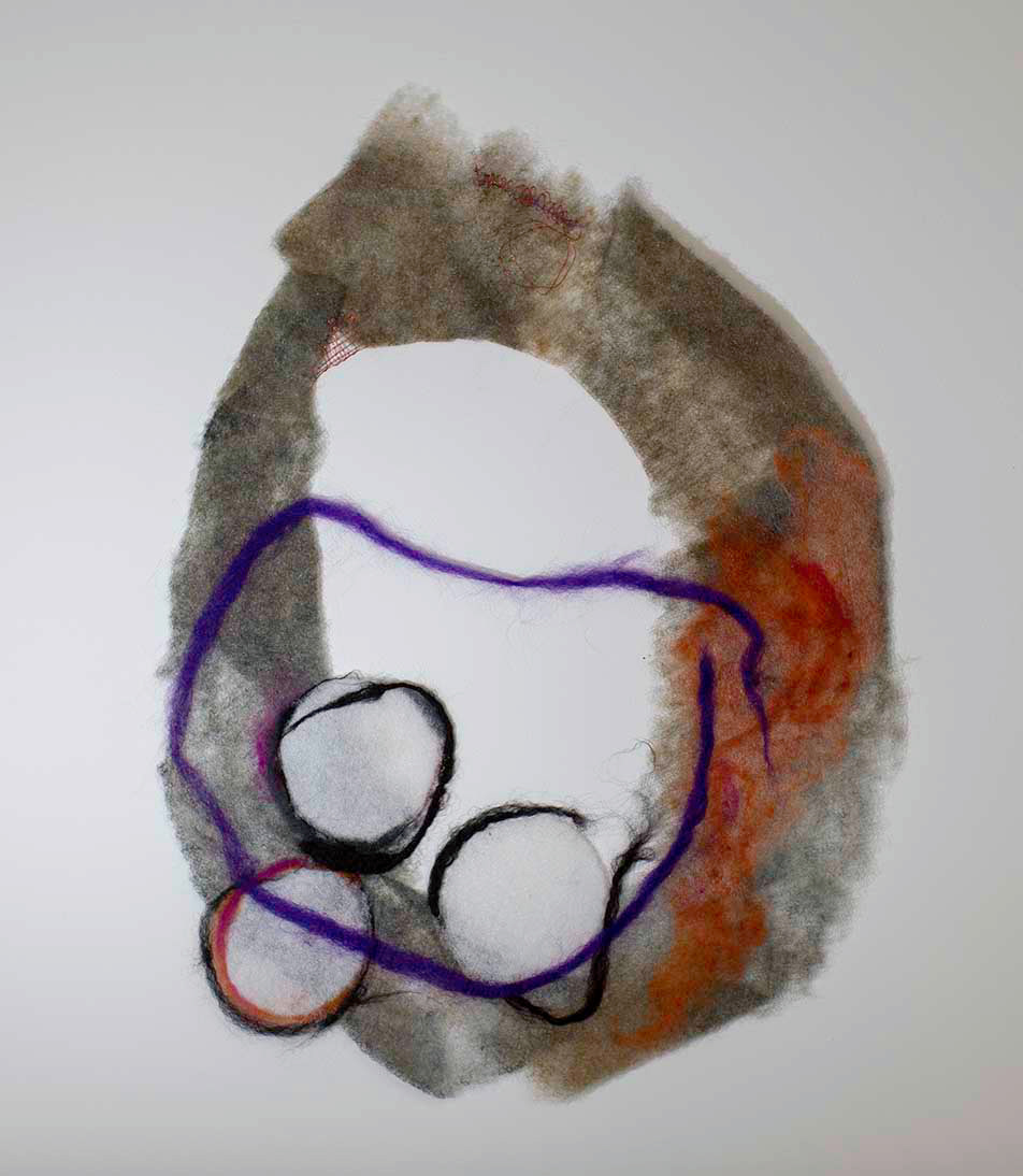 Napa teñida e hilo 40 x 47 cm