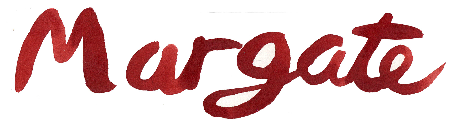 Margate watercolour painting illustration lettering typography