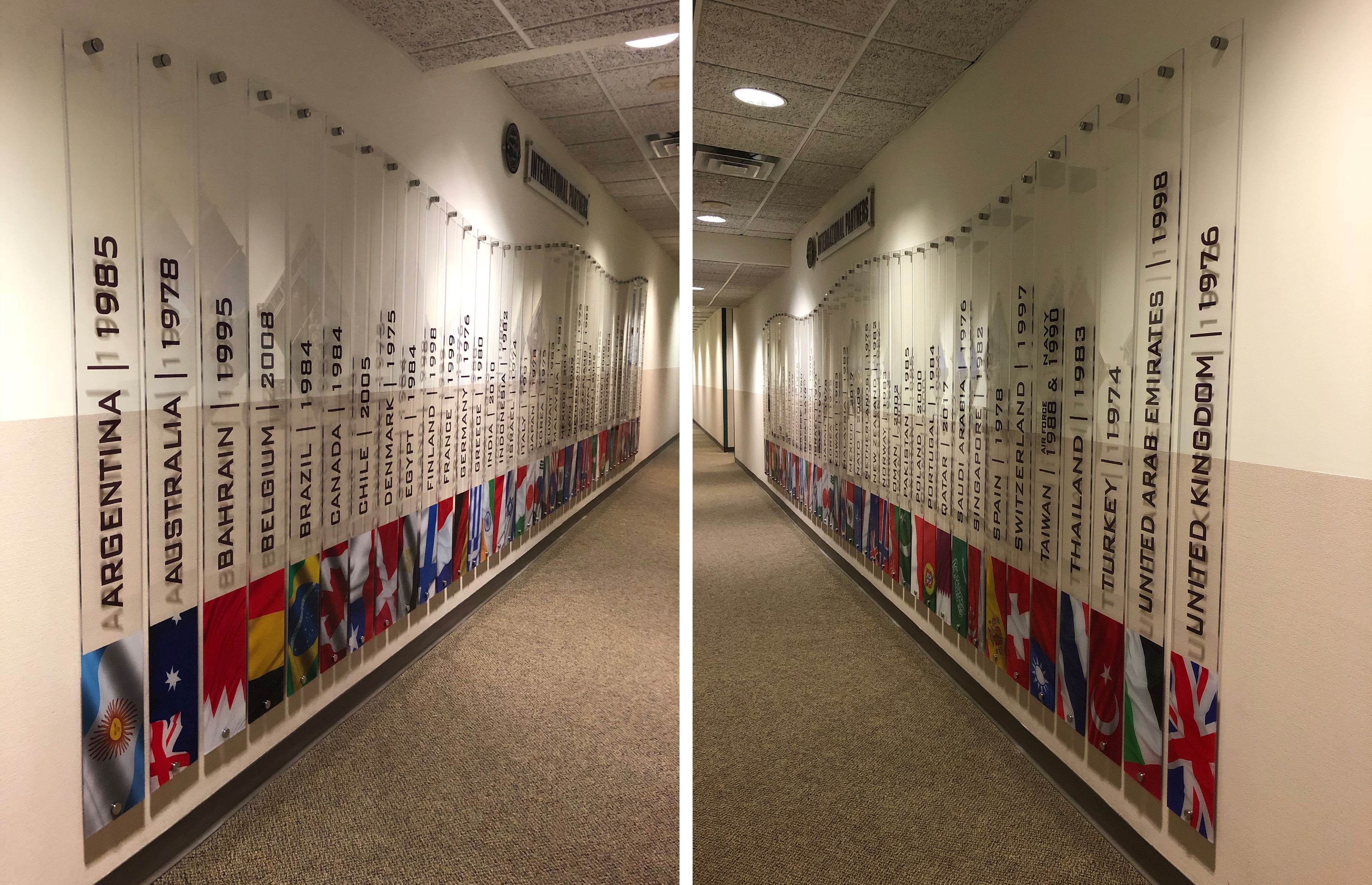 NAVAIR hallway graphics