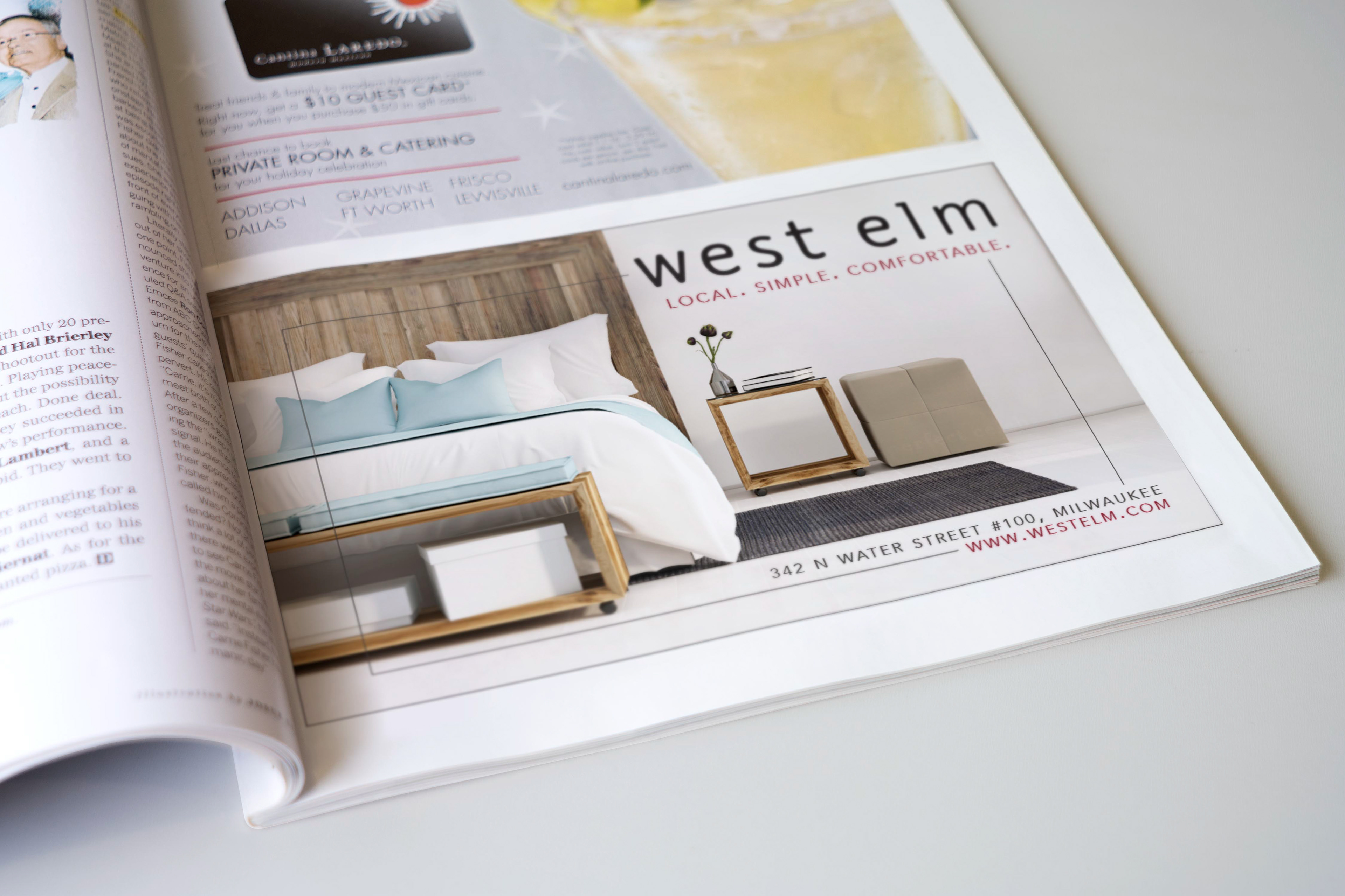 West Elm Half Page Ad